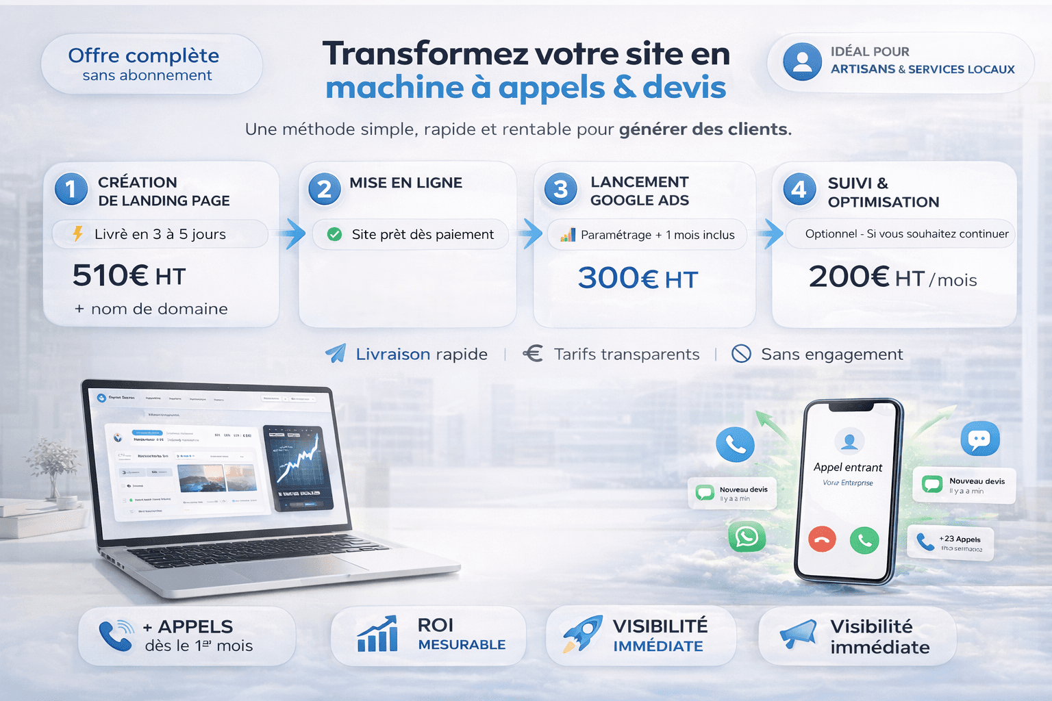 Presentation premium de l offre en mode clair