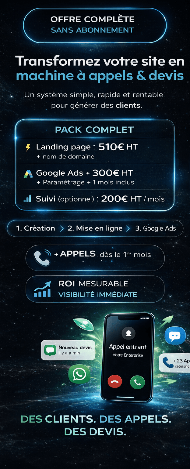 Presentation mobile de l offre en mode sombre